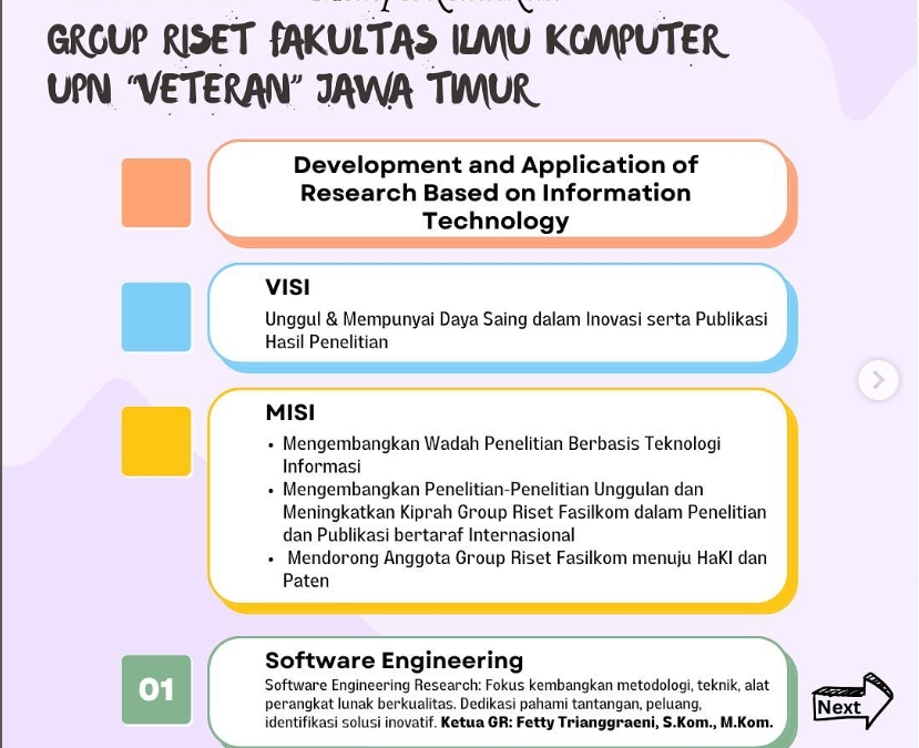 Group Riset (GR) di Fakultas Ilmu Komputer