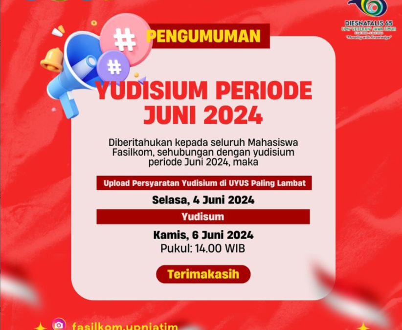 Yudisium Periode Juni 2024 Fasilkom