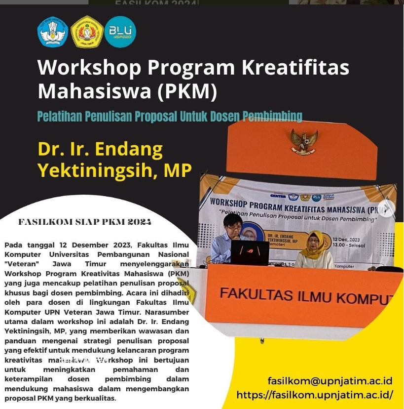 Sosialisasi Program Kreativitas Mahasiswa (PKM) Tahun 2024 - Fakultas ...