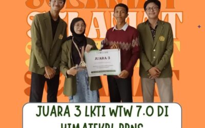 🎉 Selamat dan Apresiasi! 🎉 Juara 3 dalam ajang Lomba Karya Tulis Ilmiah (LKTI) WTW 7.0