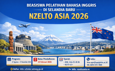 Informasi Beasiswa Pelatihan Bahasa Inggris di Selandia Baru (NZELTO Asia) 2026